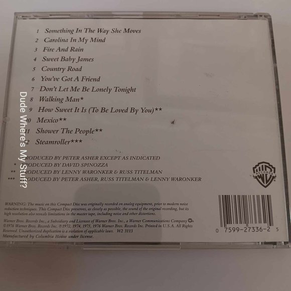 James Taylor - Greatest Hits - 1976 Album on CD - Picture 3 of 3